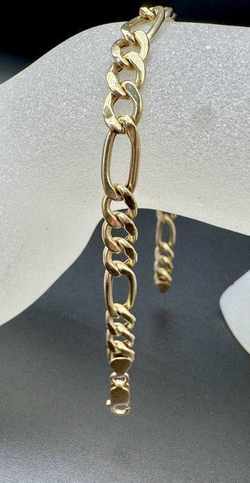 Złota Bransoletka FIGARO 14ct 585, waga: 10,69g, długość: 22 cm