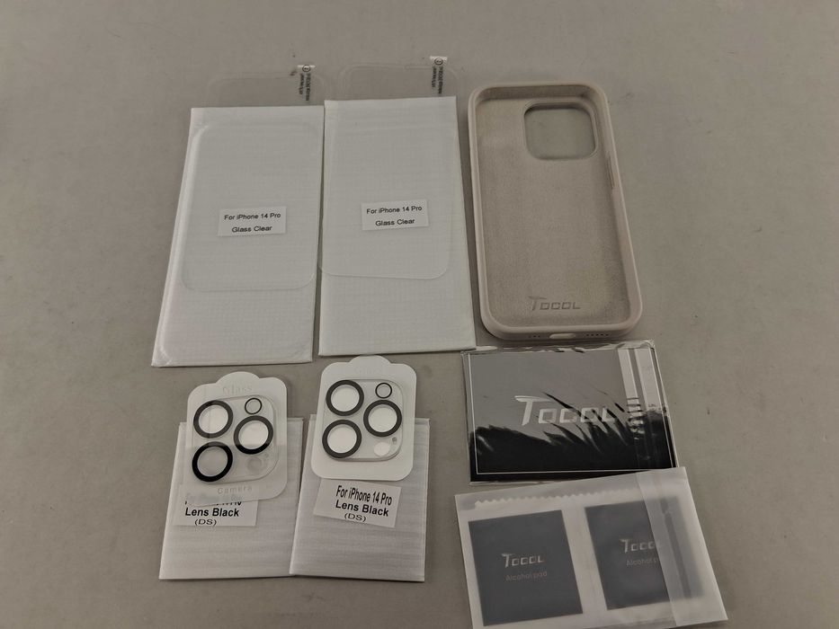 E101 Zestaw Etui Szkło Hartowane Ochrona Aparat iPhone 14 Pro