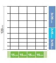 Siatka leśna 120/9/15 L ogrodzeniowa hodowlana rolka 50mb wys. 120cm
