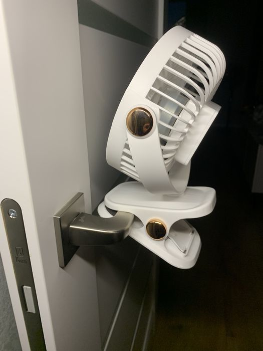 LED USB Вентилятор аккумуляторный настольный с лампой