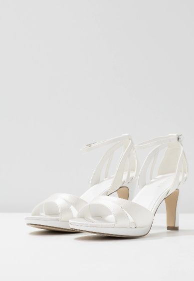 Menbur buty ślubne , sandały na obcasie białe satynowe 38r