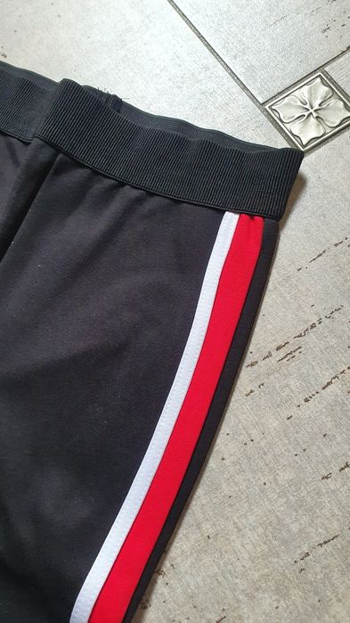 Zara spodnie czarne lampasy porządne wysoki stan S M