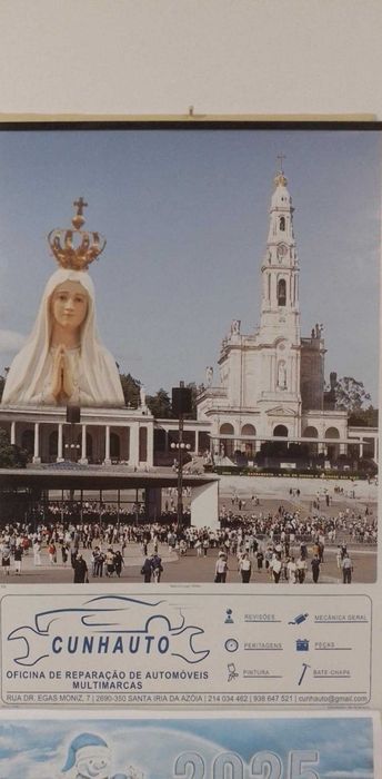 Calendário 2025 - Foto Santuário de Fátima - Novo