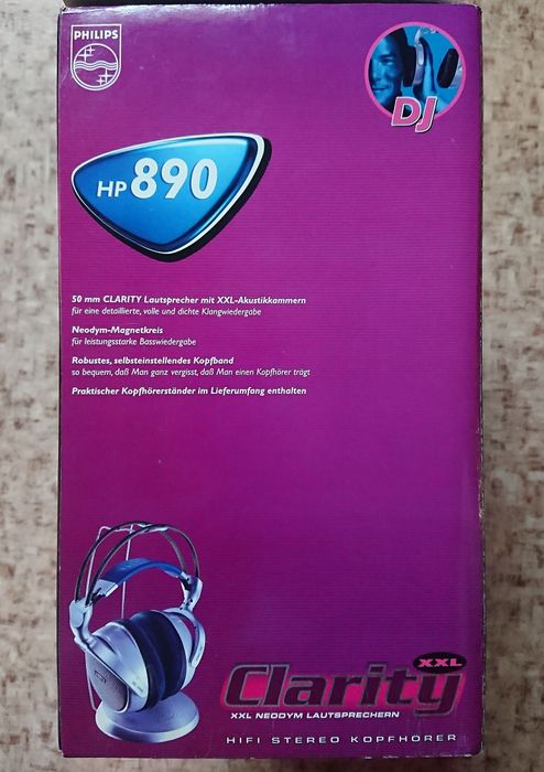 Коробка от винтажных hi-end наушников Philips HP 890