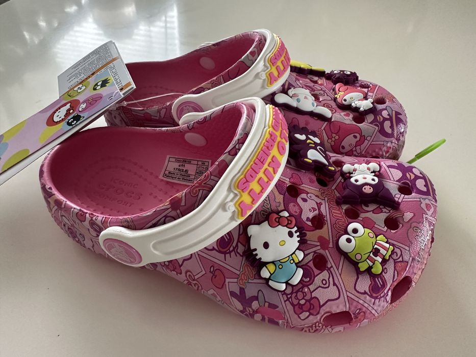 Crocs Hello Kitty r.28/29 C11 klapki chodaki nowe Krakow gratis piny