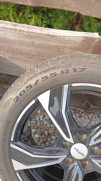 Alufelgi 17" 5x108 + opony letnie Pirelli 205/55 Citroen