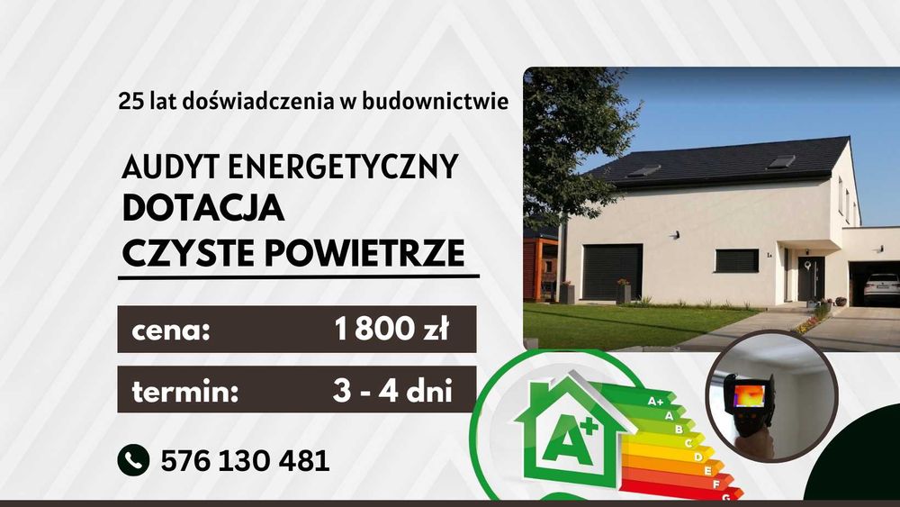 Audyt energetyczny, dotacje czyste powietrze, termomodernizacja
