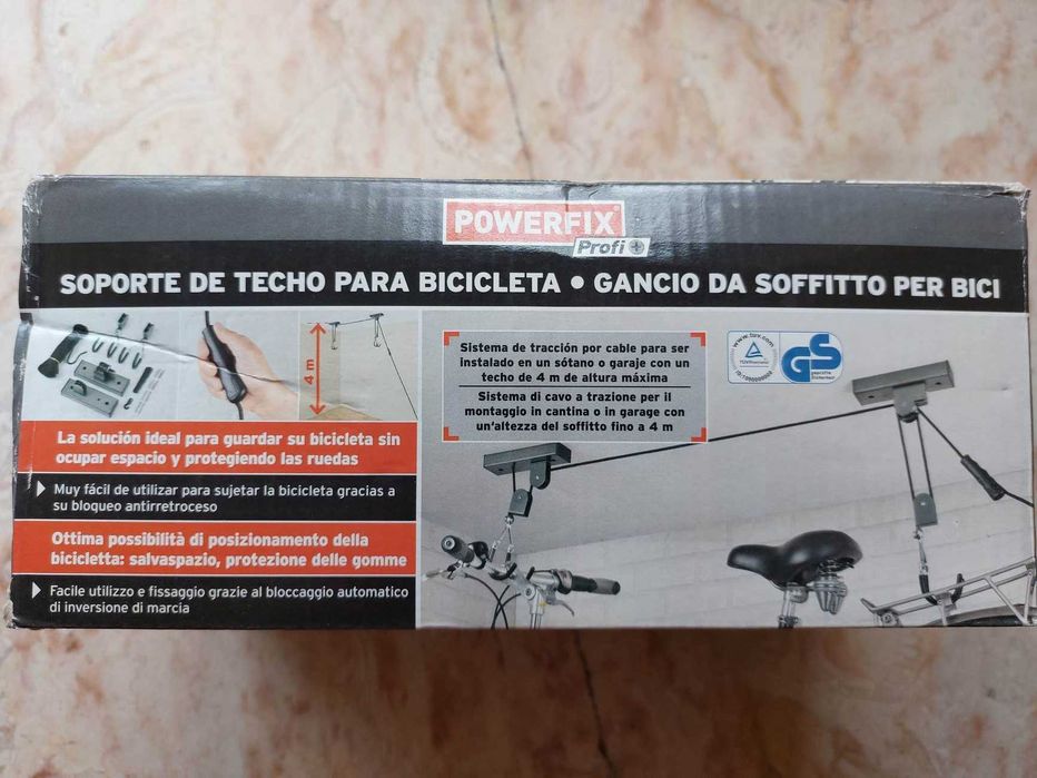 POWERFIX - Suporte de Bicicleta de tecto (4 metros altura)