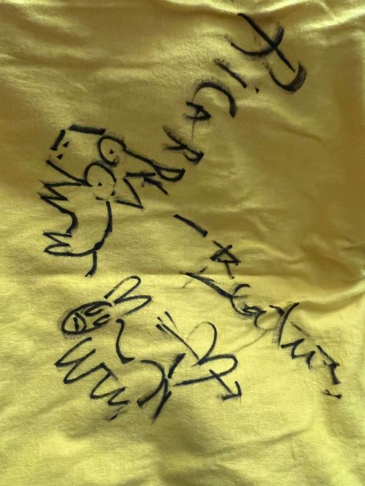 T-shirt the dirty coal train autografada