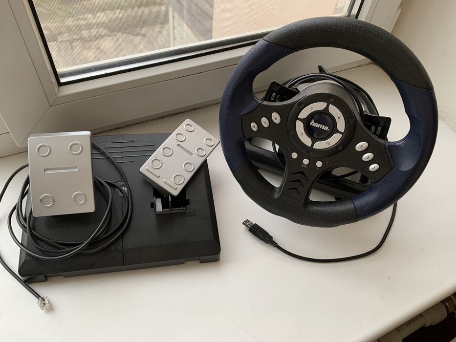 Руль ігровий з педалями Hama Racing wheel