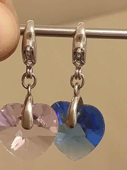 Swarovski komplet 3 zawieszek srebrnych