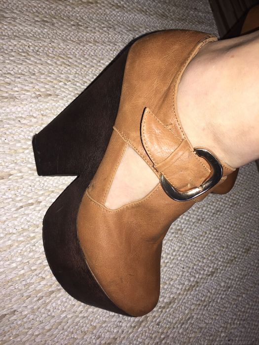 Drewniaki koturny botki 38