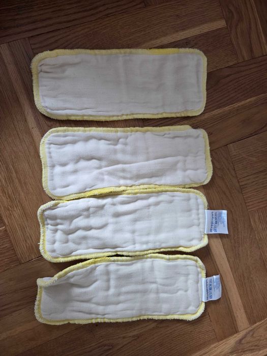 Wkład chłonny rozmiar S, booster, bawełna organiczna (10,5x28 cm), 4 szt., Xkko