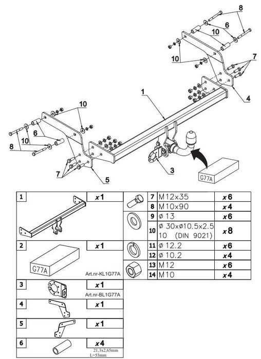 Kit DIY gancho reboque amovível Dacia Sandero Stepway - Novo