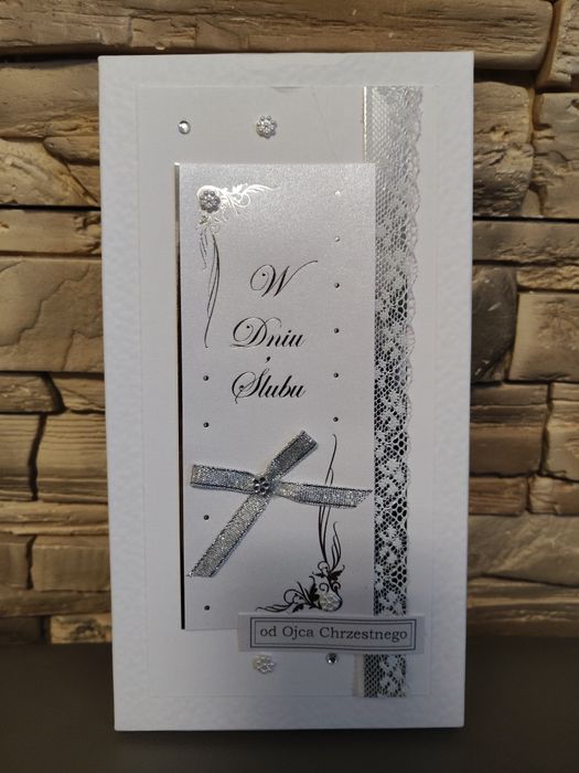Pudełko z życzeniami na ślub od ojca chrzestnego, życzenia w dniu ślubu, ślub