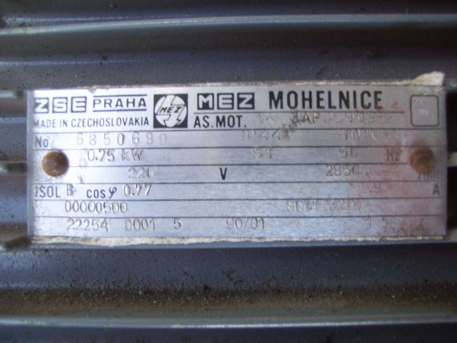 Silnik 0,75 kw. 220 v do tokarka,frezarka,wiertarka,szlifierka itp