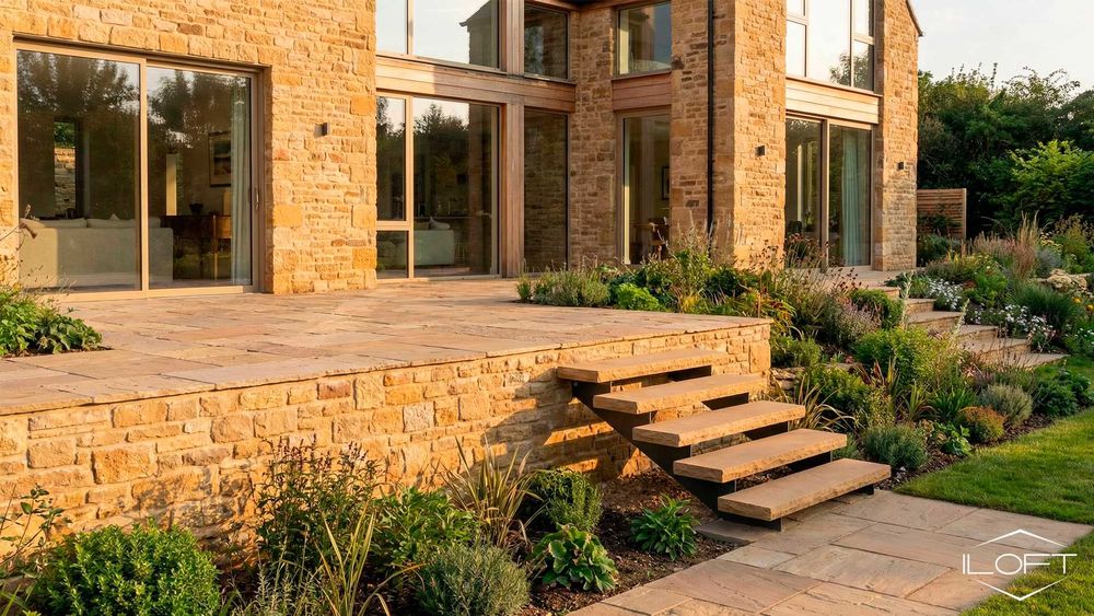 Estrutura metálica "PORTY" de 5 degraus para escada exterior em 1 hora