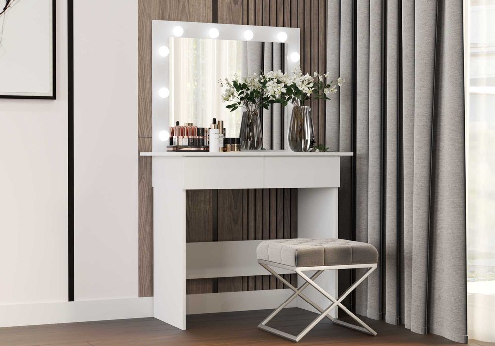 Stylowa toaletka z lustrem – idealna do sypialni lub garderoby