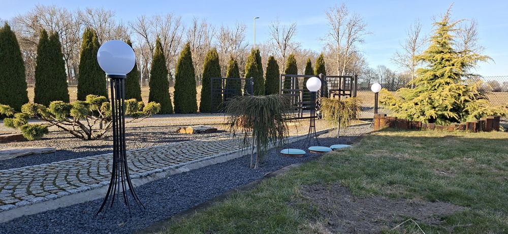 Lampa ogrodowa stojak loft