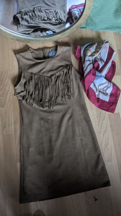 Платье Vero Moda XL замша бахрома