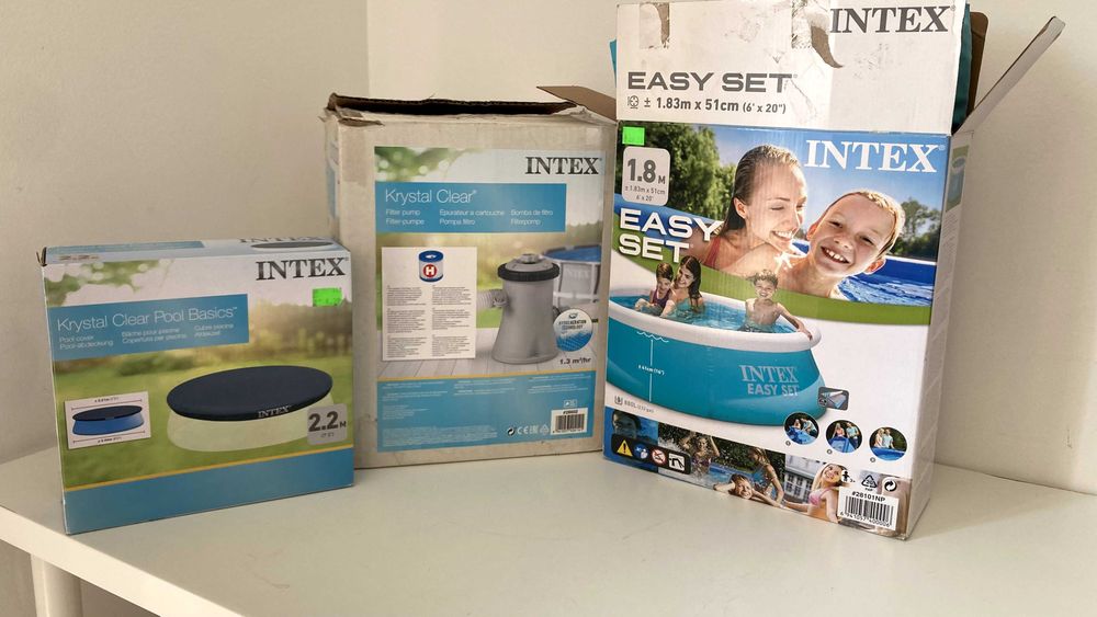 PISCINA PACK [Piscina + Bomba + Cobertura + Kit cloro/antialgas] INTEX POOL