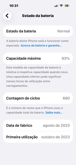 Iphone 15 esim ecra e traseira danificada