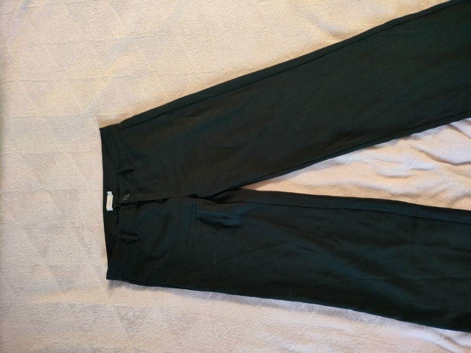 Czarne długie spodnie materiałowe S