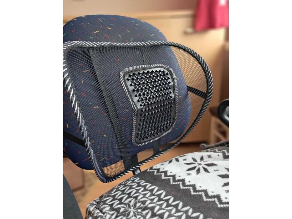 Ortopedyczna Poduszka Oparcie Podkładka Pod Plecy Na Fotel z Masażerem