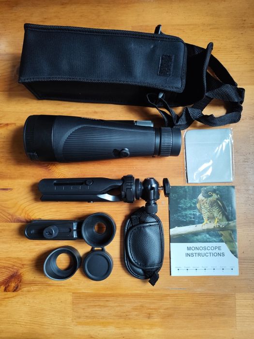 Mocny monokular 12-36X60 nowy + dodatki