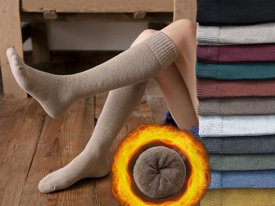 Махрові гольфи теплі в асортименті зимові високі шкарпетки теплі беж