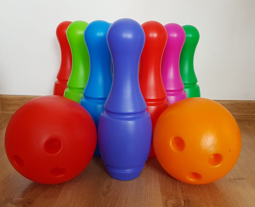 POLSKIE MEGA KRĘGLE dla dzieci 32cm, 10 szt+2 kule