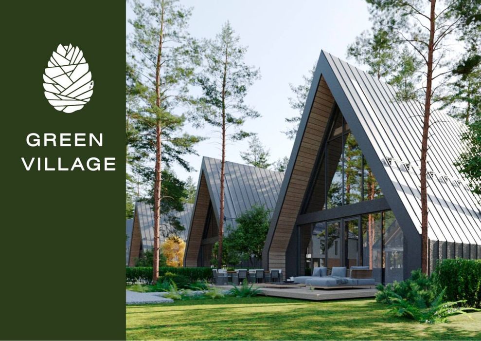 Дом А Frame 110 м2 в лесу.