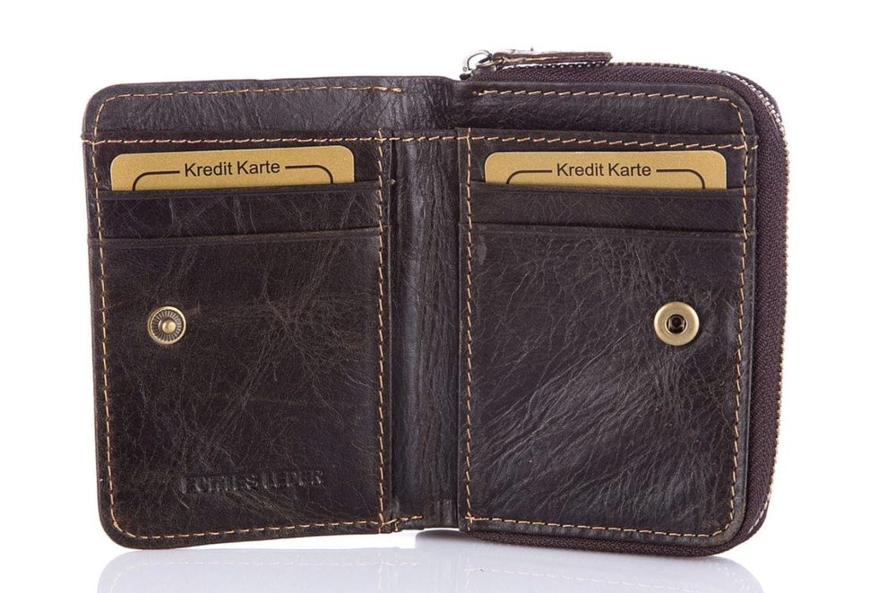 portfel męski mały skórzany