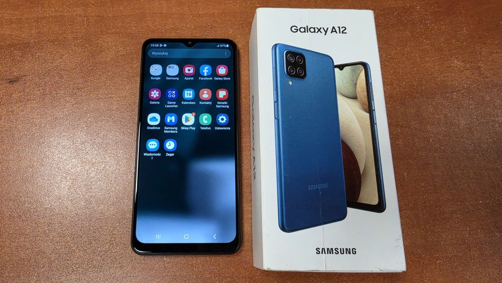 Samsung Galaxy A12 Dual Sim 64GB/4GB RAM niebieski, stan bdb