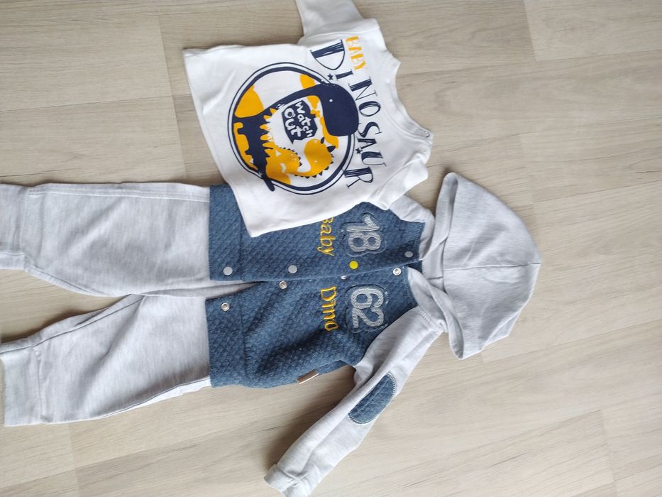 Dres chłopiecy 3 częściowy rozm 68 cm