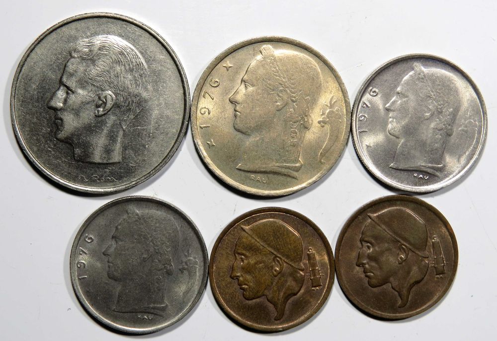 MOEDAS Bélgica - 6 Exemplares NOVAS - Veja as imagens - Só 2,5€