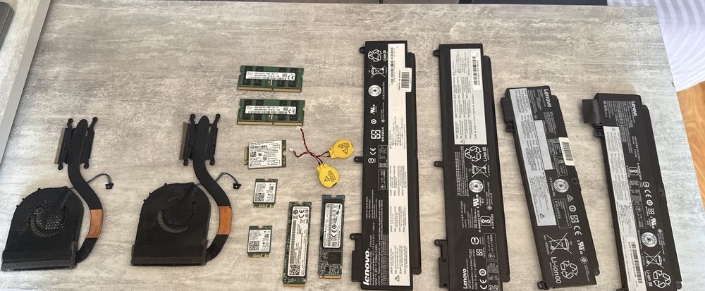 Оригінальні запчастини для Lenovo ThinkPad T470 / T480 / A475 (RAM 16GB, Акумулятори, 4G LTE, Охолодження)