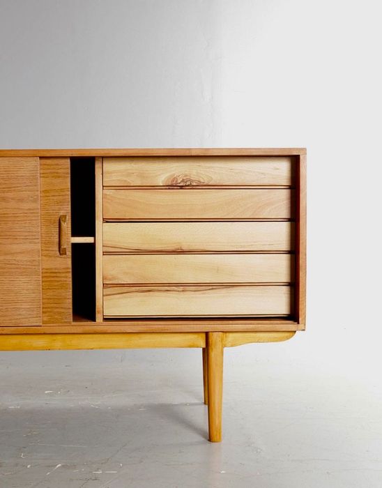 Sideboard | szafka RTV | komoda niska dębowa - Dania lata 90/00