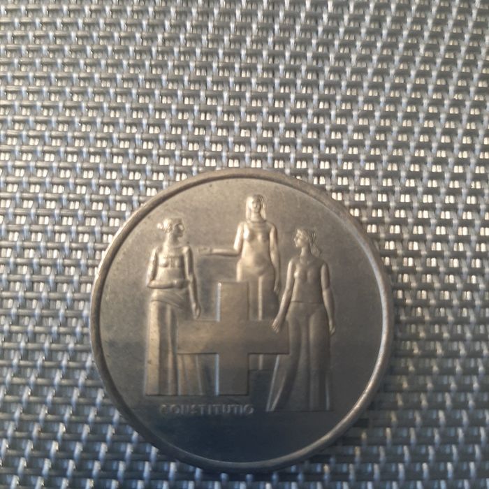 Moneta szwajcaria 5 franków 1974