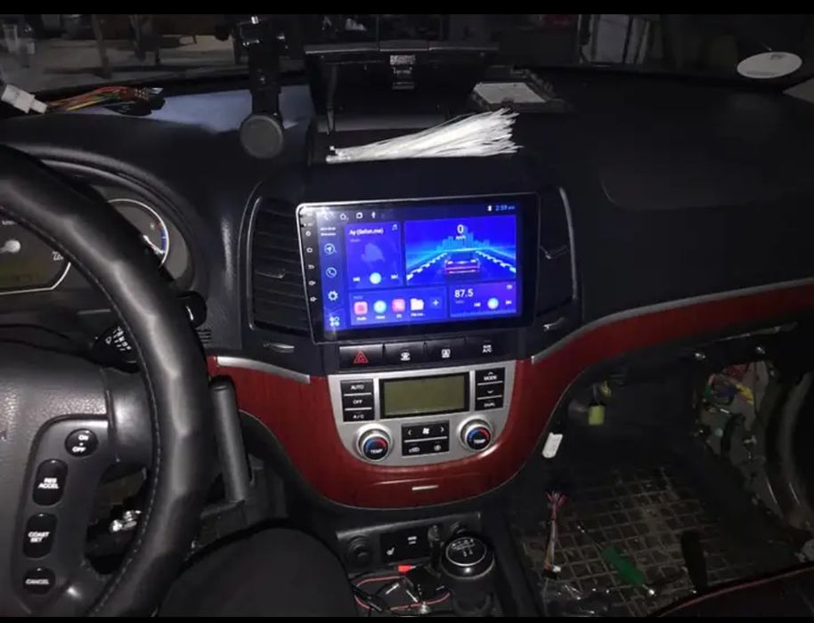 Rádio Android 14 com GPS Hyundai santa fé 2 (Novo)