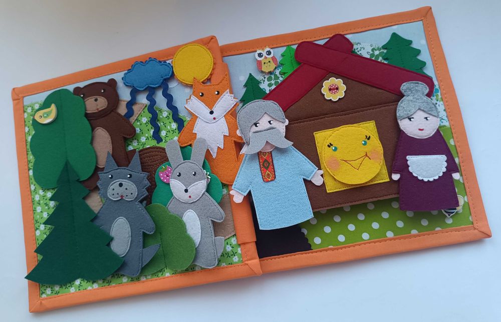 Пальчиковий театр 12 казок. Книга з фетру.В наявності!