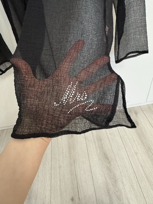 Пляжна накидка чорного кольору парео