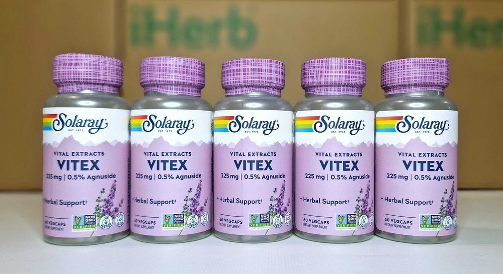 Solaray, Vitex Berry Extract, Екстракт ягід Вітекс, 225 мг, 60шт