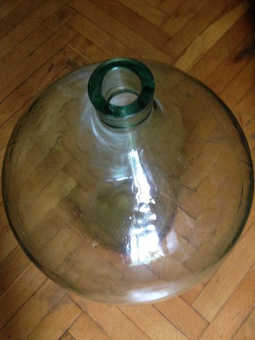 Dymion Gąsior Balon na wino 40-50litrów - PRL - metalowy kosz