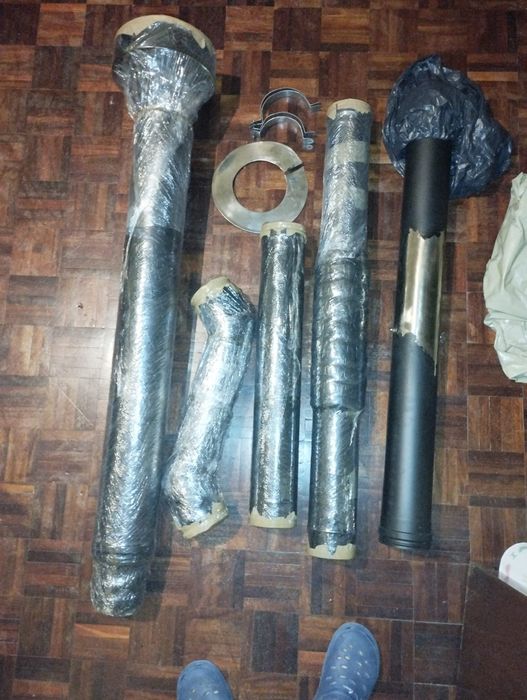 Salamandra  com tubos isolamento