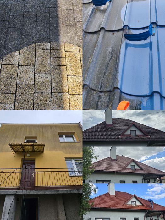 Mycie kostki elewacji dachów fotowoltaiki Malowanie dachów