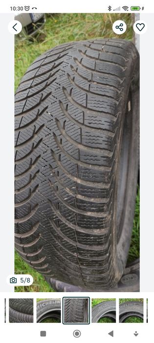 Opony zimowe 5mm 215/55/16 Michelin N
