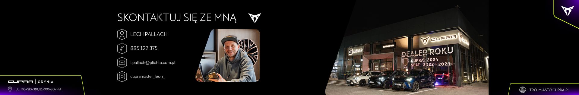 CUPRA Plichta Gdynia - Autoryzowany Salon, Serwis i Sprzedaż Online top banner