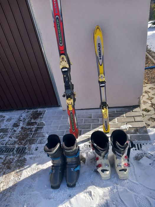 Buty narciarskie i narty