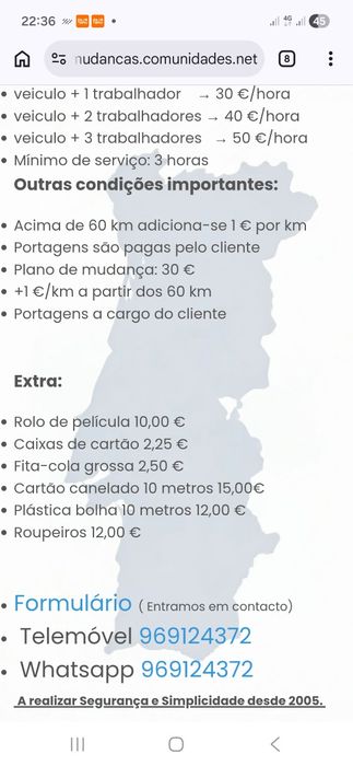 Serviços de mudanças